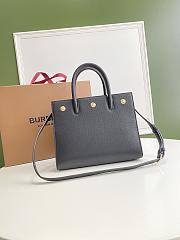 Burberry mini Title bag leather two-handle in black 26cm - 2