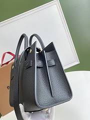 Burberry mini Title bag leather two-handle in black 26cm - 6