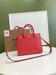 Burberry mini Title bag leather two-handle in red 26cm - 6