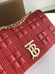Burberry small Lola bag quilted lambskin red 23cm - 2