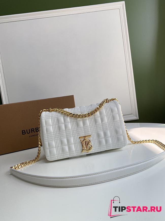 Burberry small Lola bag quilted lambskin white 23cm - 1