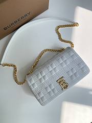 Burberry small Lola bag quilted lambskin white 23cm - 3