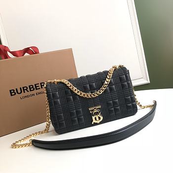 Burberry small Lola bag quilted lambskin black 23cm