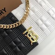 Burberry small Lola bag quilted lambskin black/white 23cm - 2