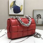 Bottega Veneta chain cassette red/silver hardware 26cm - 5