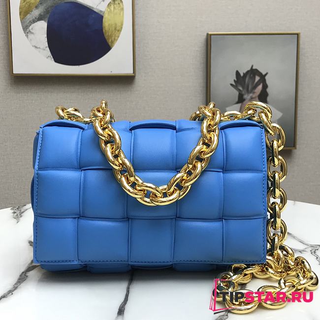 Bottega Veneta chain cassette cobalt blue 26cm - 1