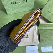 Gucci GG embossed wallet in yellow leather 625562 12cm - 3