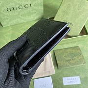 Gucci GG embossed wallet in black leather 625562 12cm - 2