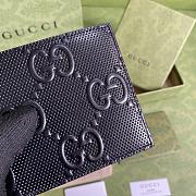 Gucci GG embossed wallet in black leather 625562 12cm - 3
