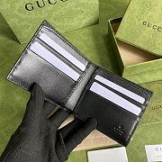 Gucci GG embossed wallet in black leather 625562 12cm - 4