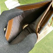Gucci Jackie 1961 card case wallet in beige & ebony 645536 11cm - 4
