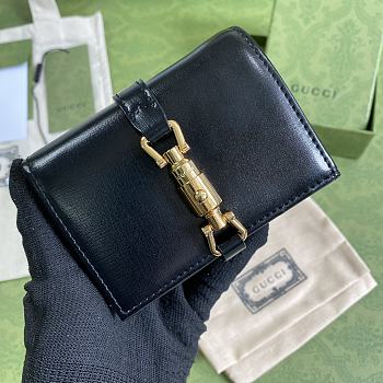 Gucci Jackie 1961 card case wallet in black 645536 11cm