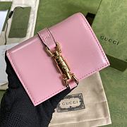 Gucci Jackie 1961 card case wallet in pink 645536 11cm - 1