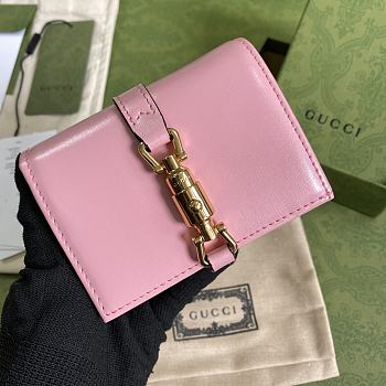Gucci Jackie 1961 card case wallet in pink 645536 11cm