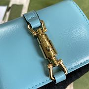 Gucci Jackie 1961 card case wallet in blue 645536 11cm - 5