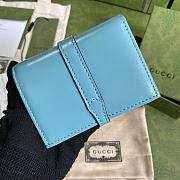 Gucci Jackie 1961 card case wallet in blue 645536 11cm - 6