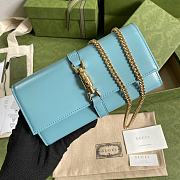 Gucci Jackie 1961 chain wallet in blue 652681 19cm - 5