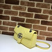 Gucci GG Marmont matelassé shoulder bag in yellow leather 443497 26cm - 4