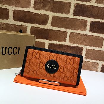 Gucci Off the grid zip around wallet in orange 625576 19cm