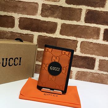 Gucci Off the grid passport case in orange 625584 10.5cm