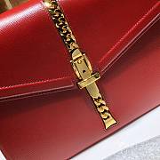 Gucci Sylvie 1969 small top handle bag in red leather 602781 26cm - 2