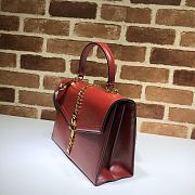 Gucci Sylvie 1969 small top handle bag in red leather 602781 26cm - 6