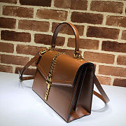Gucci Sylvie 1969 small top handle bag in brown leather 602781 26cm - 6