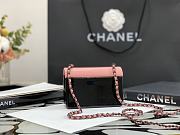 Chanel Mini evening pink bag plexi & black metal AS2534 12cm - 5