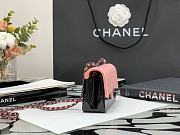 Chanel Mini evening pink bag plexi & black metal AS2534 12cm - 2