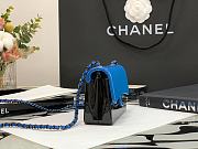 Chanel Mini evening blue bag plexi & black metal AS2534 12cm - 5