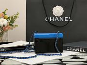 Chanel Mini evening blue bag plexi & black metal AS2534 12cm - 2