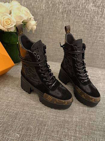 Louis Vuitton Laureate platform desert boot black