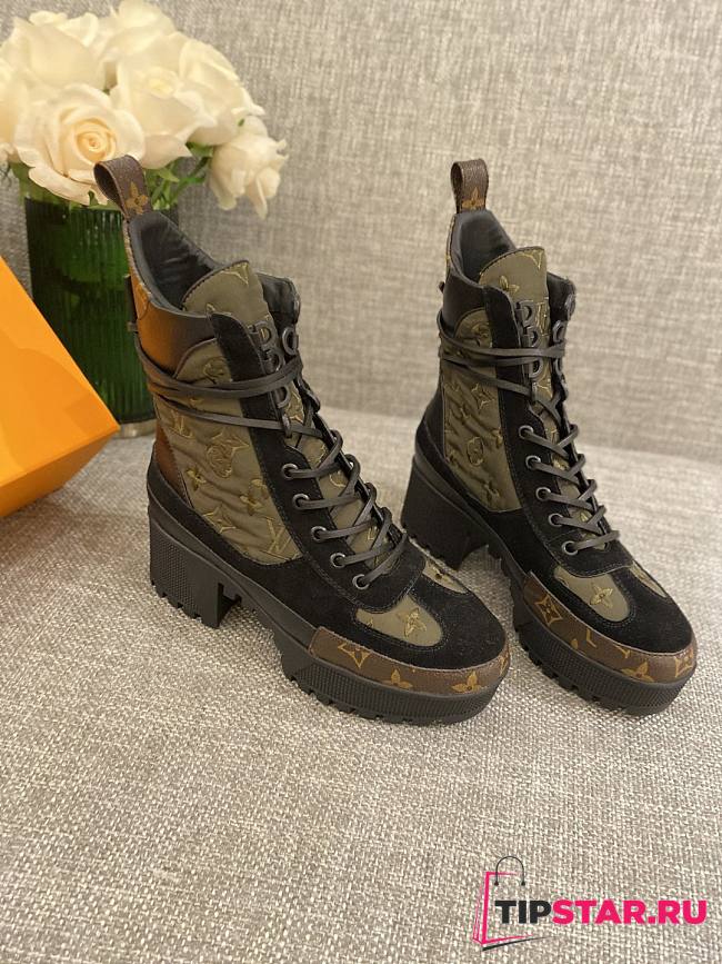 Louis Vuitton Laureate platform desert boot khaki green - 1