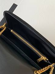 YSL LouLou medium bag in Y-quilted suede black 32cm - 3