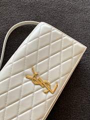 YSL Kate supple 99 in quilted lambskin in white 26cm - 2
