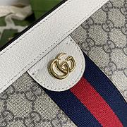 Gucci GG Supreme ophidia small chain-strap shoulder bag in white 503877 26cm - 2