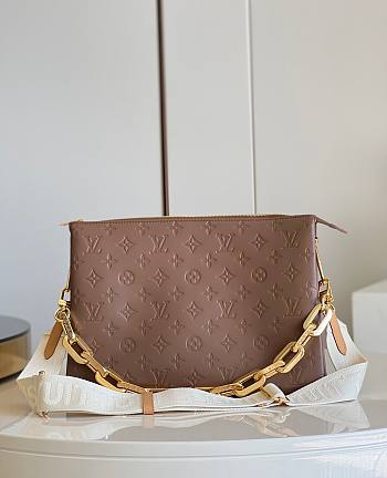 LV Coussin MM H27 in taupe M59279 34cm