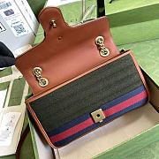 Gucci GG Marmont small shoulder bag dark green wool fabric 443497 26cm - 4