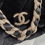Chanel Fur flap bag in black AS2240 21.5cm - 4