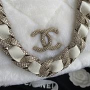 Chanel Fur flap bag in white AS2240 21.5cm - 2