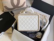 Chanel small Vanity case goatskin & gold metal white - 6