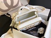 Chanel small Vanity case goatskin & gold metal white - 5