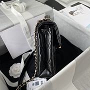 Chanel 21 Flap Bag With Top Handle In Black AS2892 20cm - 6