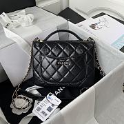 Chanel 21 Flap Bag With Top Handle In Black AS2892 20cm - 2