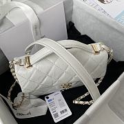 Chanel 21 Flap Bag With Top Handle In White AS2892 20cm - 5