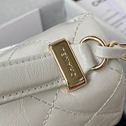 Chanel 21 Flap Bag With Top Handle In White AS2892 20cm - 3