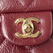 Chanel 21 Flap Bag With Top Handle In Red AS2892 20cm - 5