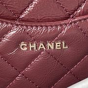 Chanel 21 Flap Bag With Top Handle In Red AS2892 20cm - 6