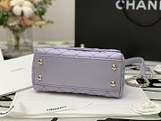 Chanel Mini Coco Handle Bag Grained Calfskin & Gold Metal In Light Purple 99003 19cm - 3