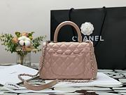 Chanel Flap Bag With Top Handle & Gradient Lacquered Metal In Light Pink A92990 24cm - 5